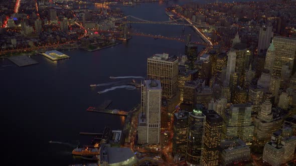 Establishing Shot of Modern Urban City Skyline High Rise Buildings alt