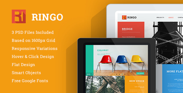 Ringo - One Page PSD template