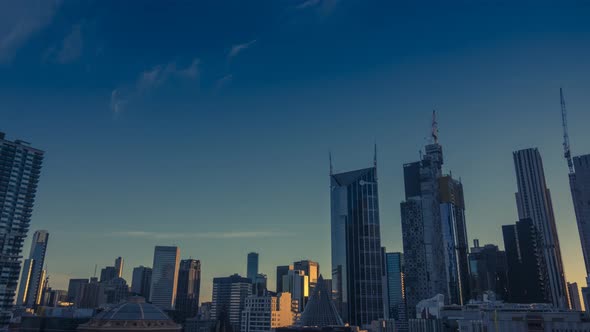 Timelapse sunset in Melbourne