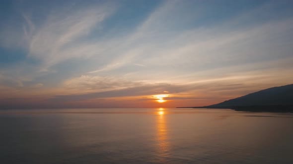 Sunset on the Sea Coast. Bali, Indonesia