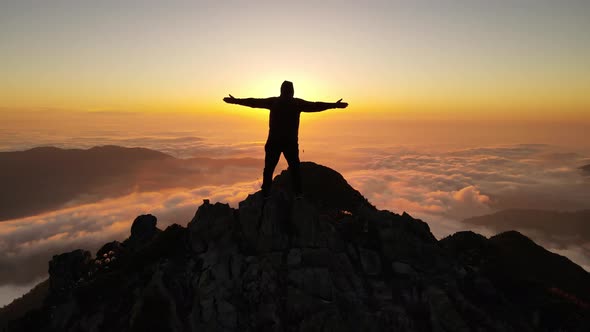 Sunset From The Mountain Top