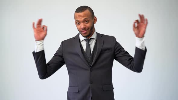 Professional African-american Business Man - Showing Ok Sign