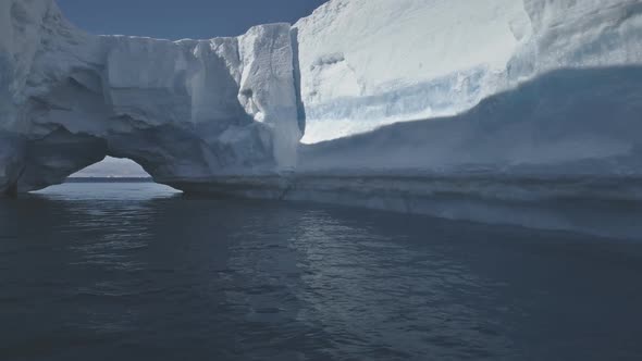 Iceberg Arch Antarctica Ocean Water Seascape