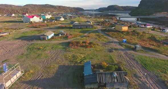 Teriberka. Coast of the Arctic Ocean. Russia