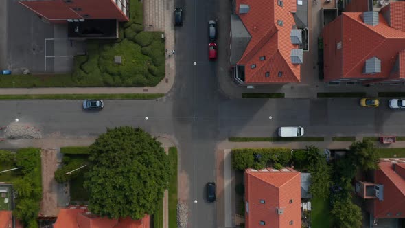 Aerial Birds Eye Overhead View of Esbjerg Denmark