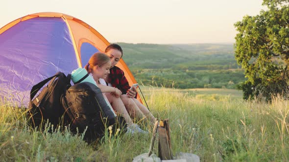 Family Enjoying Camping Holiday