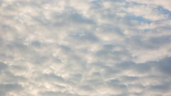 Thick Blue Clouds In The Sky, Time Lapse