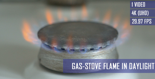 Gas Stove Flame In Daylight