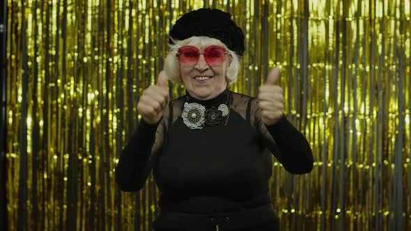Happy Senior Old Woman Shouting, Celebrating Success, Winning Lottery, Goal Achievement Concept