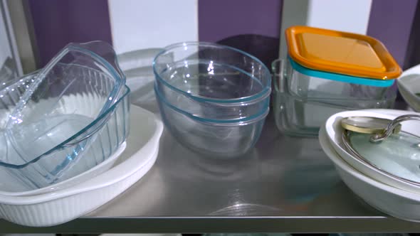 Glass Bakeware on Counter at Kitchen