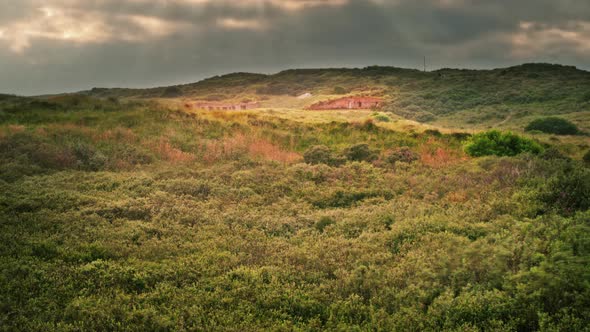 Atlantic wall strongpoint living quarters Marjotstellung Terschelling island Netherlands