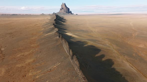 Closeup of Walllike Sheets of Lava Radiate Away From the Central Neck