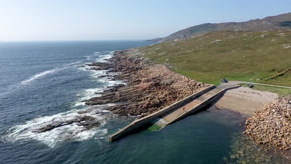 Aerial View of the Coastline By Marmeelan and Falcorrib South of Dungloe County Donegal  Ireland