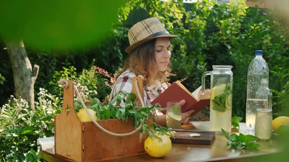 Young Woman Resting in Backyard Garden