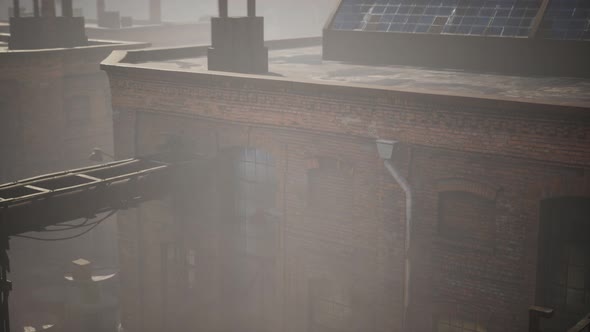 Abandoned Industrial Buildings of Old Factory alt