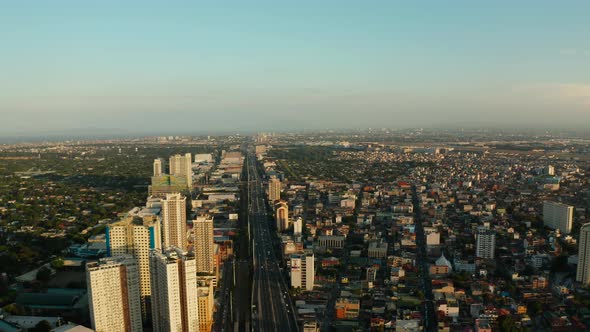 Manila, the Capital of the Philippines Aerial View.