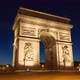 4K UHD night timelapse of the Triumphal Arch - Arc De Triomphe in Paris France - VideoHive Item for Sale