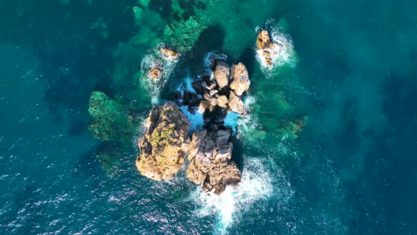 Wild beach on the Mediterranean Sea 4 K