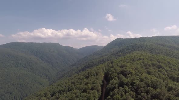 Aerial Green Mountains