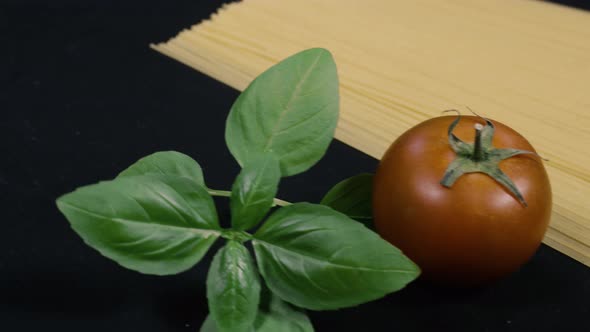 Fresh Basil Tomato And Spagetti