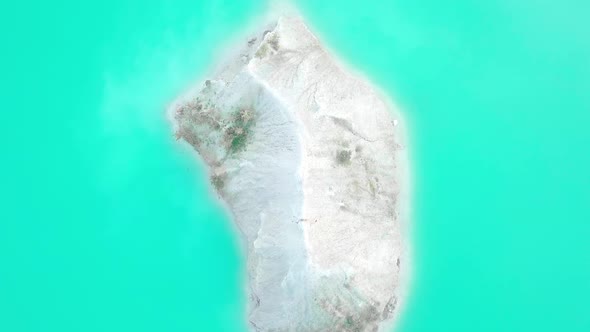 drone. tropical island, turquoise lagoon with crystal clear water.
