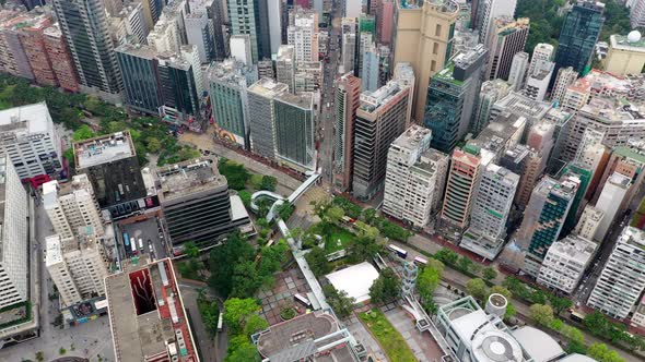 Top view of Hong Kong city