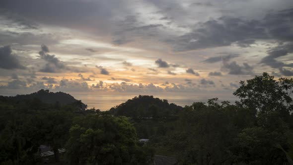 Timelapse of sunset at Manuel Antonio National Park, Costa Rica