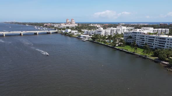 West Palm Beach stunning aerial of the ultra-exclusive winter enclave of industry leaders