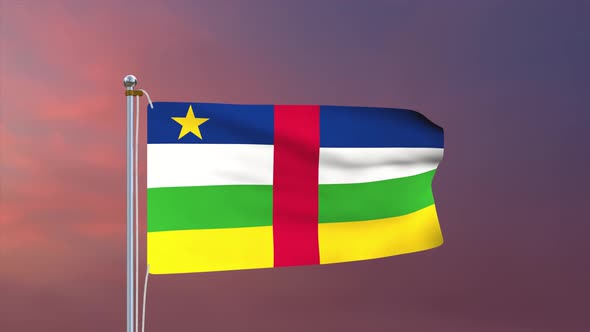 Central African Republic Flag 4k