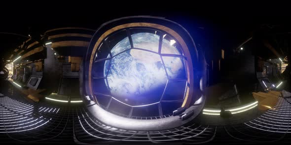 International Space Station Orbiting Earth in Virtual Reality alt