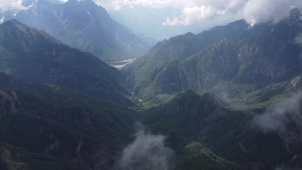 Beautiful Theth Valley Thethi in the Albanian Alps of Albania