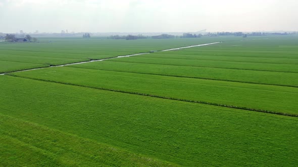 Aerial View Of Landscape And Grass