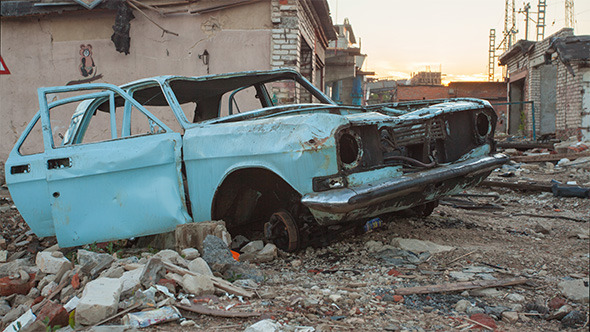 Wrecked Old Car