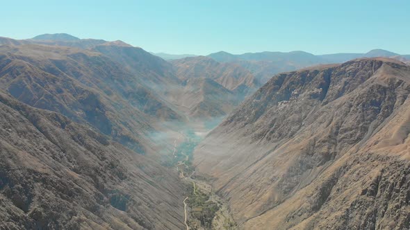 Chorunga cotahuasi valley, aerial shot with mavic air drone in summer 2020 1