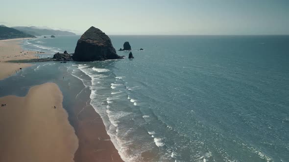 Aerial photography sea beach scenery