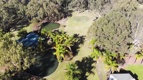 Aerial View of a a Small Golf Course in Australia