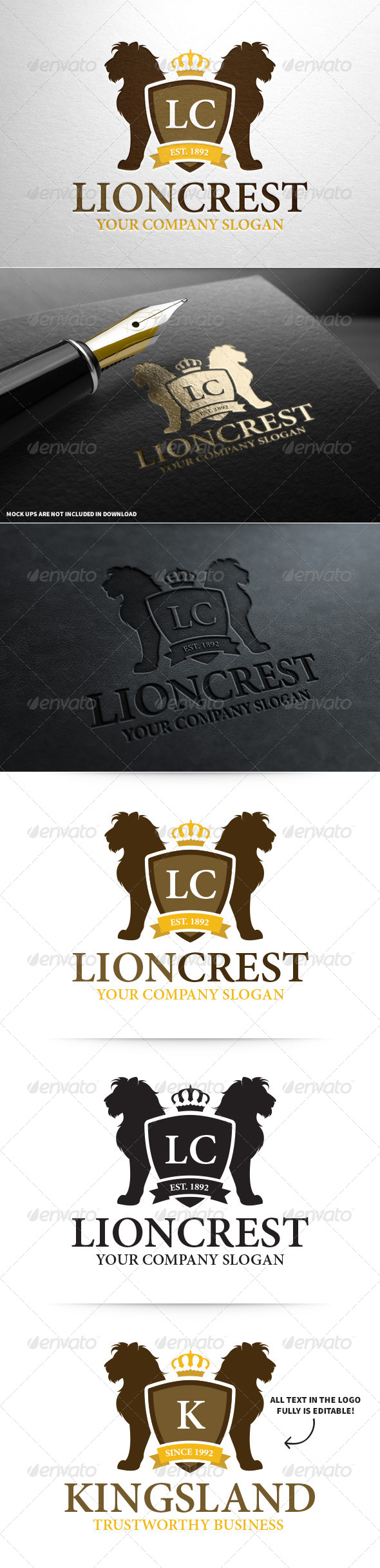 Lions Crest Logo Template
