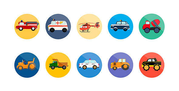 10 Animated Transport Icons
