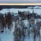 Aerial Top View of the Krimulda Evangelic Lutheran Church in Winter at Sunrise Latvia 4k Video - VideoHive Item for Sale