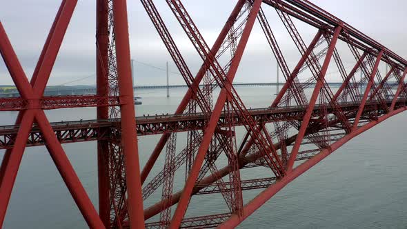 A Railway Bridge Crossing the Forth of Firth in Scotland