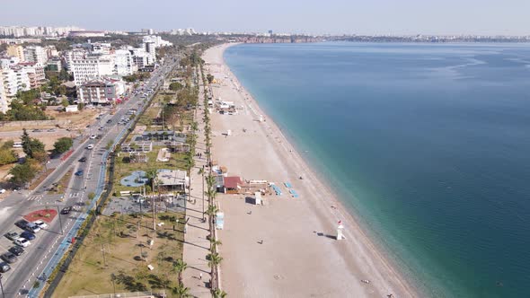 Antalya, Turkey - a Resort Town on the Seashore. Aerial View