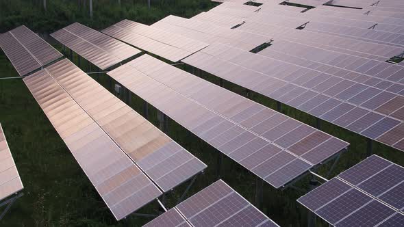 Solar power station in montain