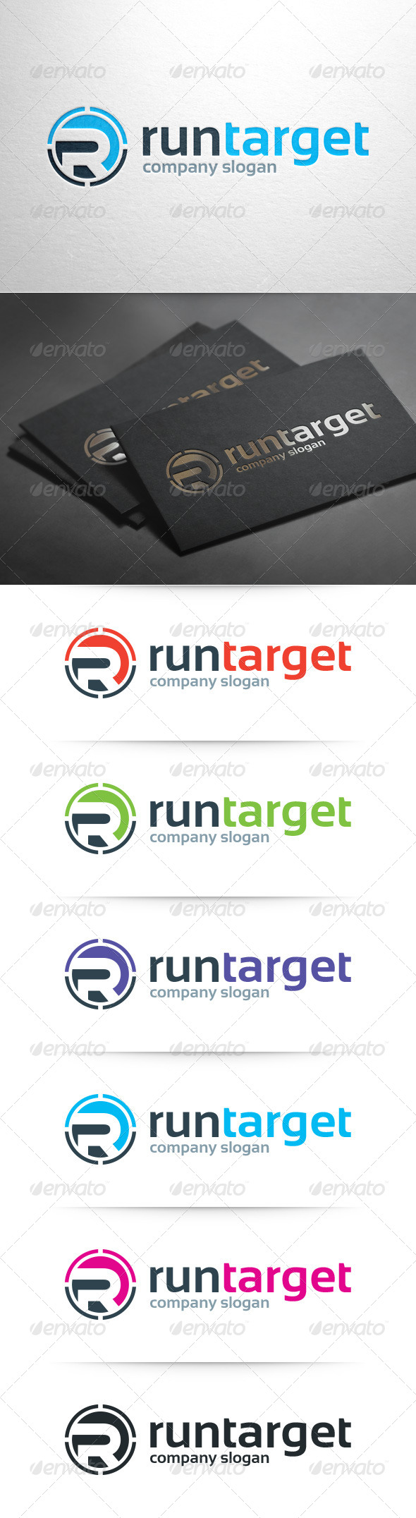 Run Target - Letter R Logo