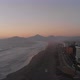 Orange Sunset Pacific Ocean (La Serena, Chile) aerial view, drone footage - VideoHive Item for Sale