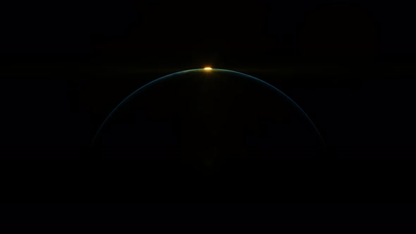 Beautiful sunrise and sunset. View from space.