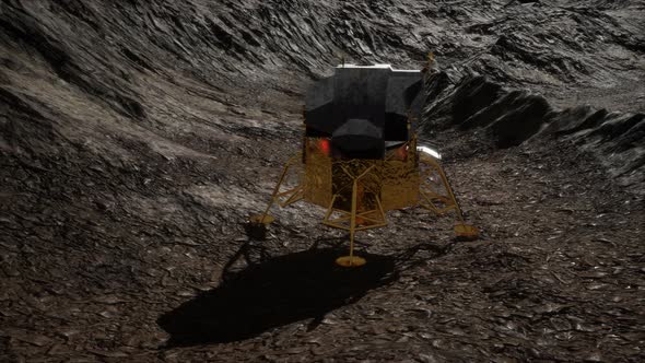 Lunar Landing Mission on the Moon alt