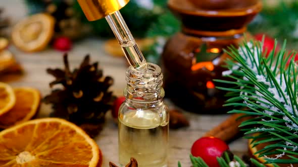 Christmas Essential Oils in Bottles