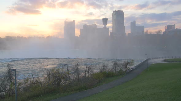 The misty Niagara Falls