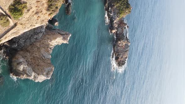 Sea Near the Coast  Aerial View of the Coastal Seascape