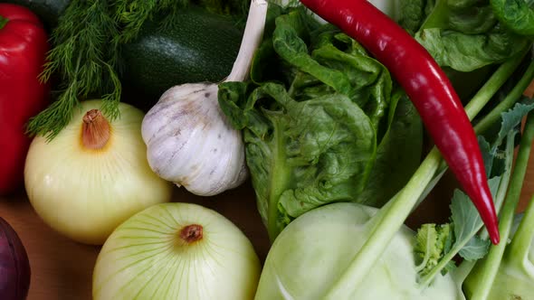 Vegetables on Kitchen Table